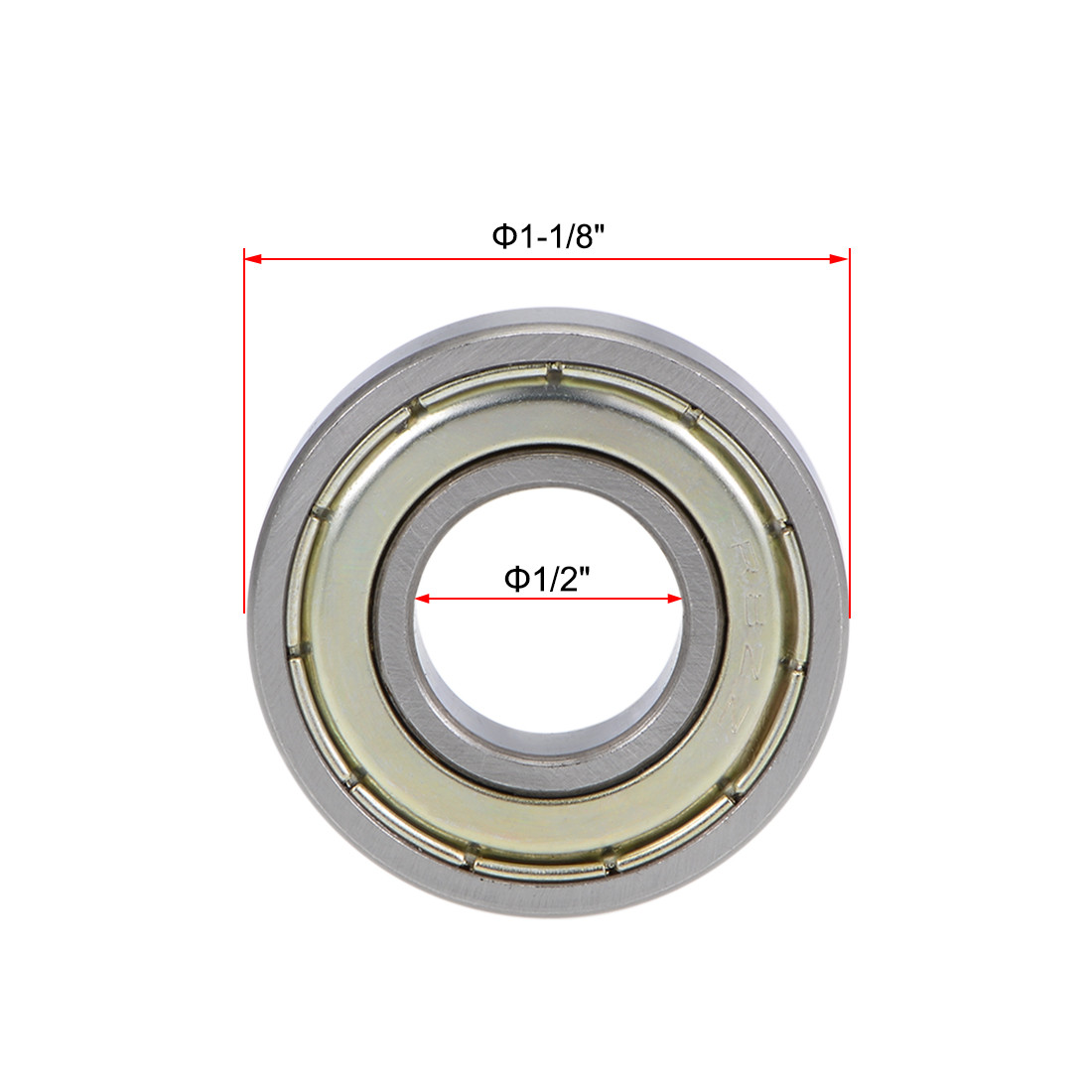 R8ZZ Deep Groove Ball Bearings Z2 1/2 x 1-1/8 x 5/16inch Double Shielded 10pcs