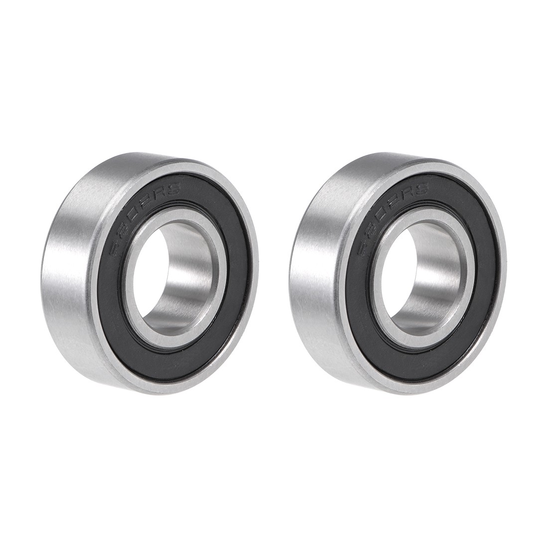 6202-16-2RS Radial Ball Bearing 16x35x11mm Sealed Chrome Z2 2pcs