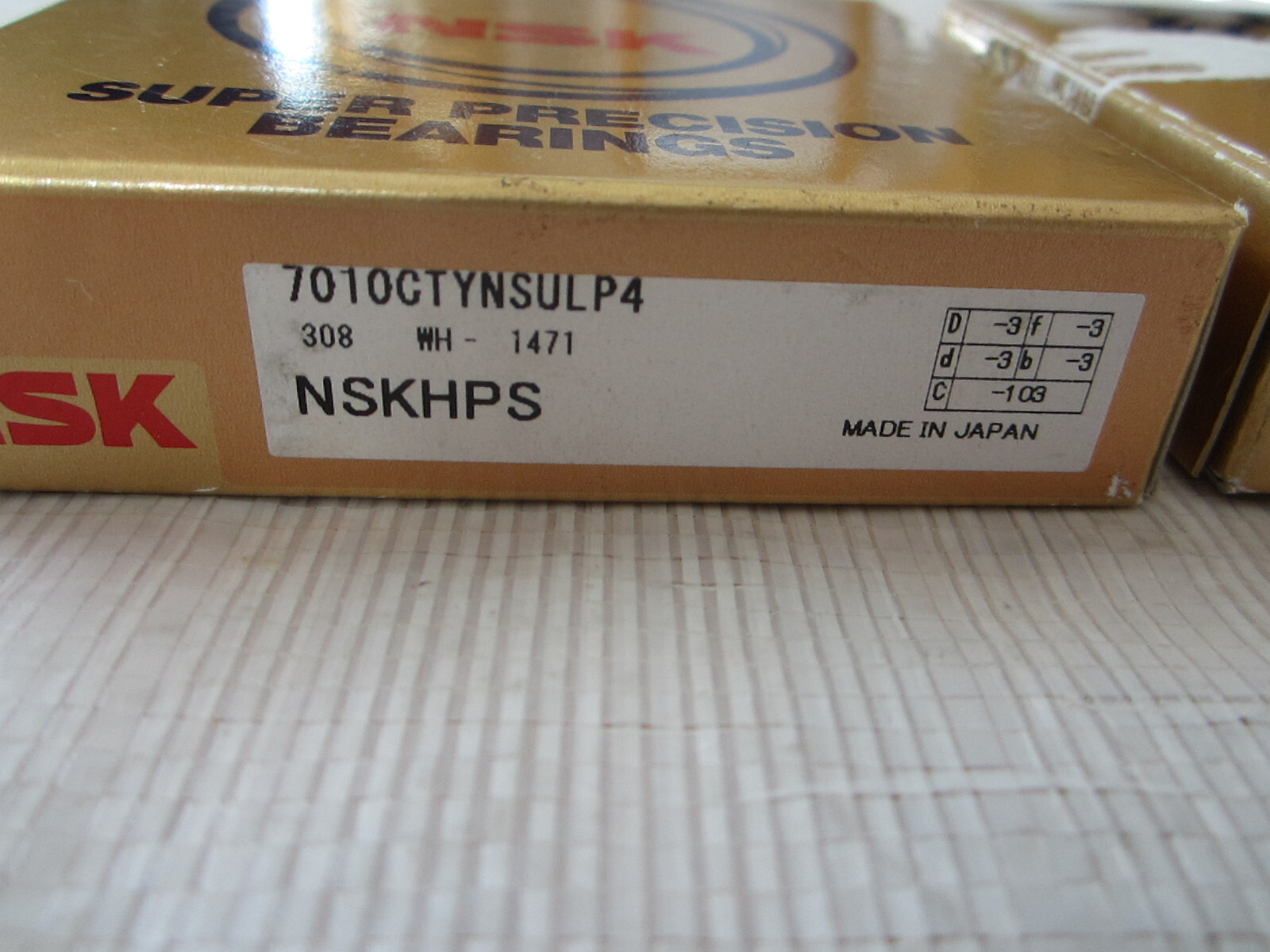 NSK 7010CTYNSULP4 SPINDLE BEARING LOT OF 2