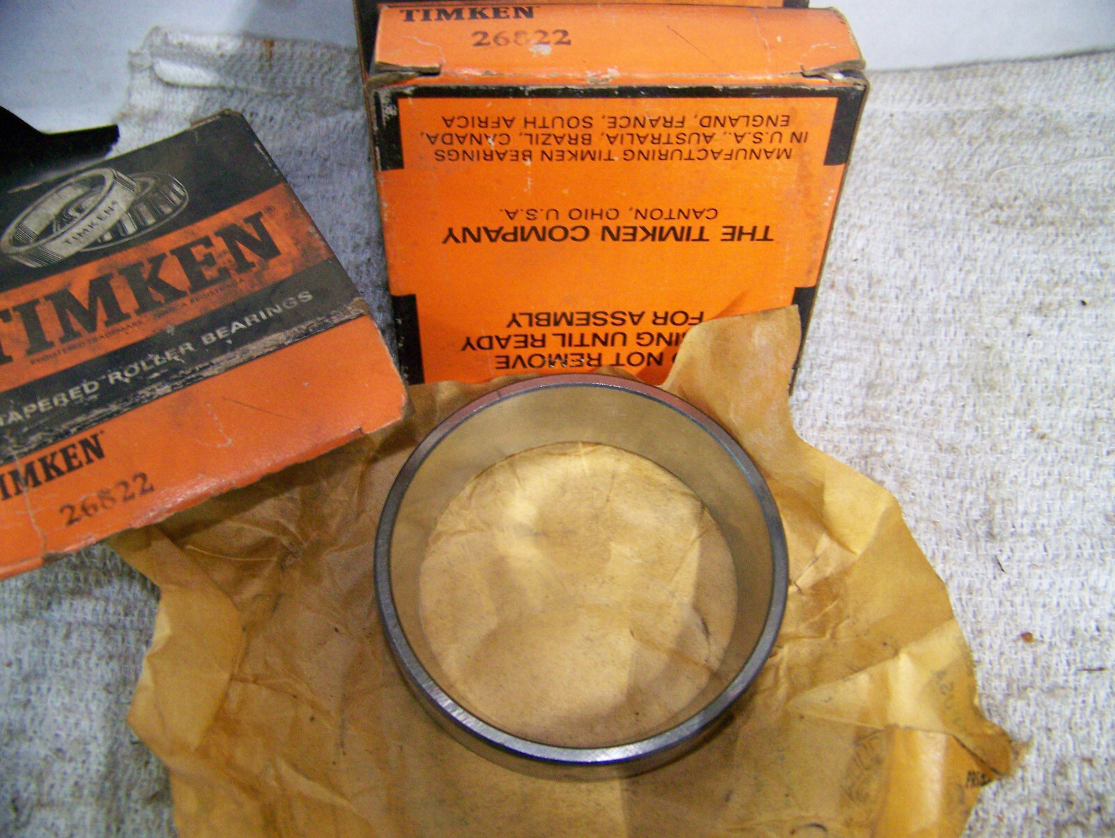 TIMKIN 26822, Tapered Roller Bearing Cup, New Old Stock, Made In USA
