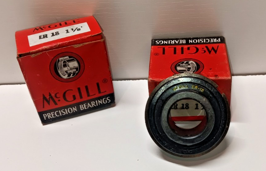 2 Pack – ER-18 1-1/8″ Ball Insert Bearing – Made In USA – New Old Stock