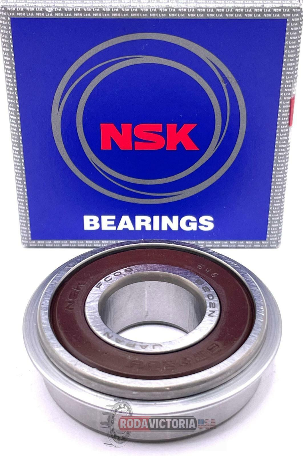 NSK 6202-2RS-NR Sealed Bearing with Snap Ring 15 x 35 x 11mm / 6202 DDUNR JAPAN