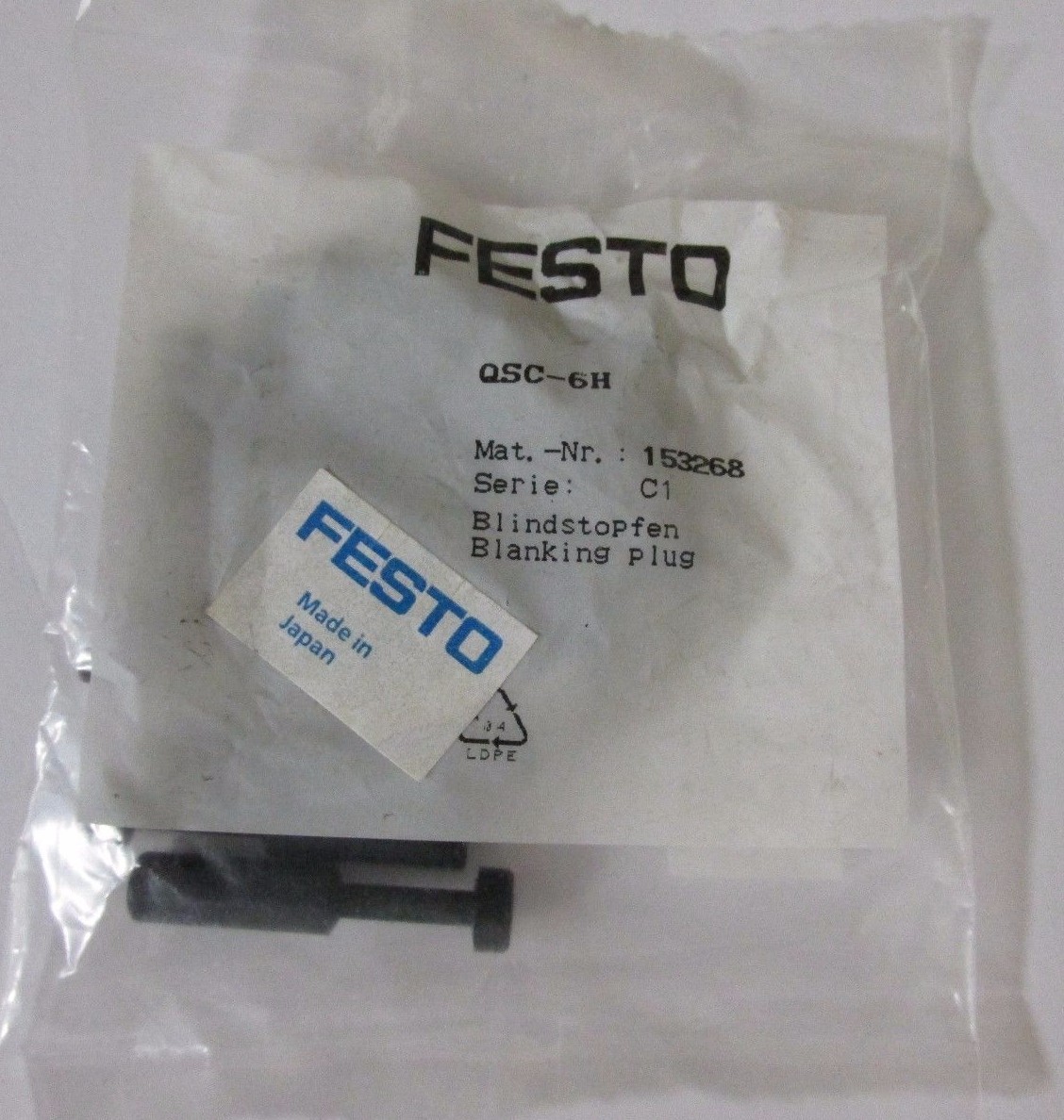 Festo Blindstopfen Blanking Plug 0SC-6H 50378 ELL
