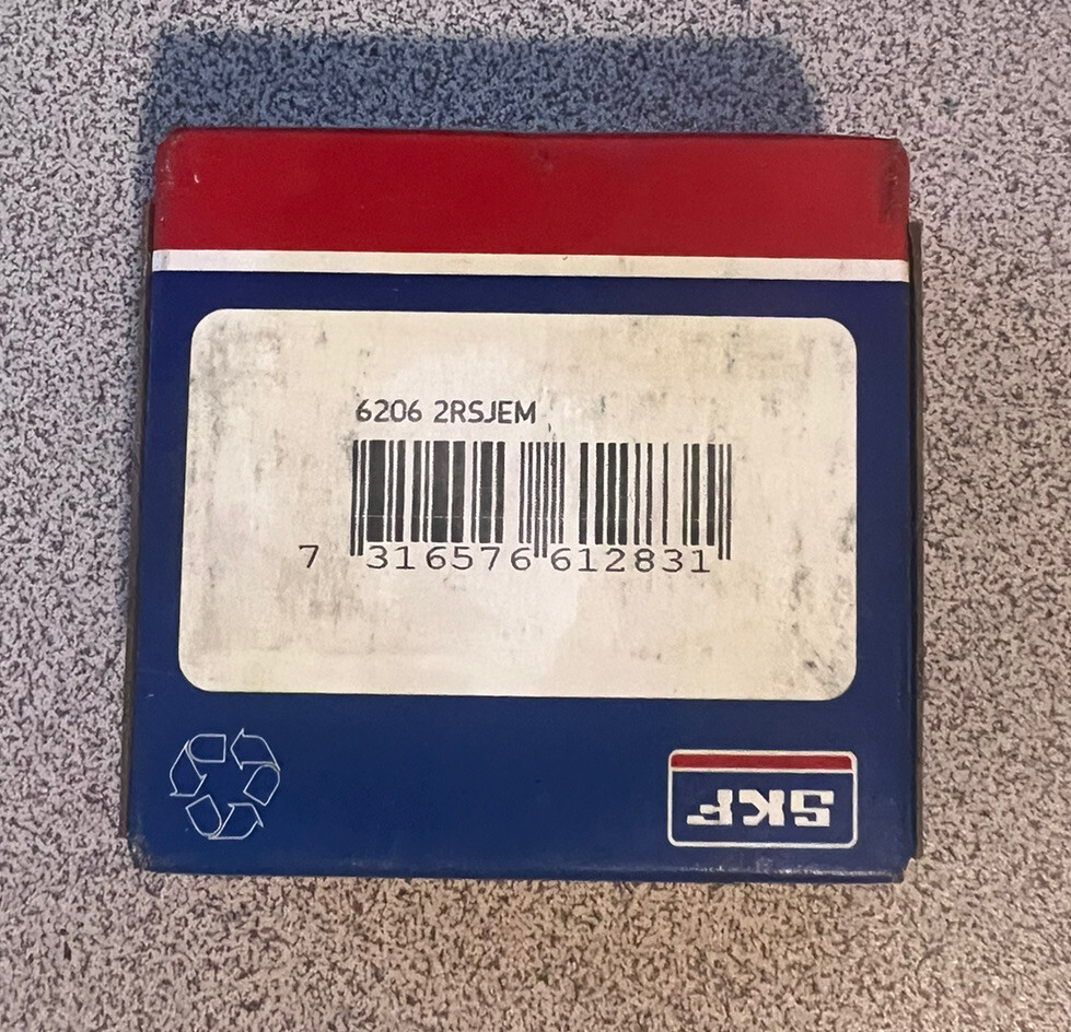 SKF 6206 2RSJEM Sealed Ball Bearing New Old Stock USA