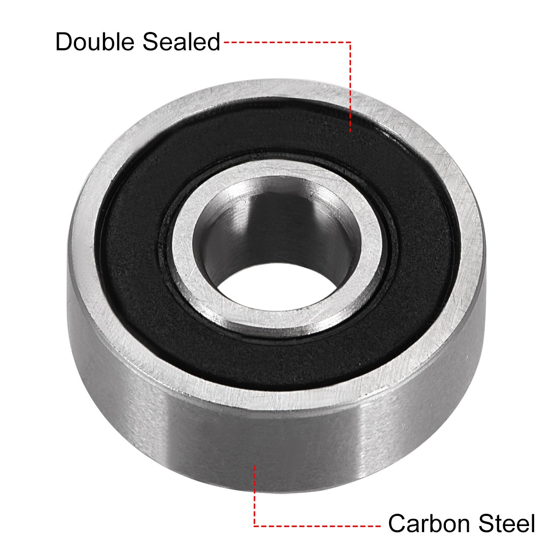 8pcs 606-2RS Deep Groove Ball Bearings Double Sealed High Carbon Steel Z1