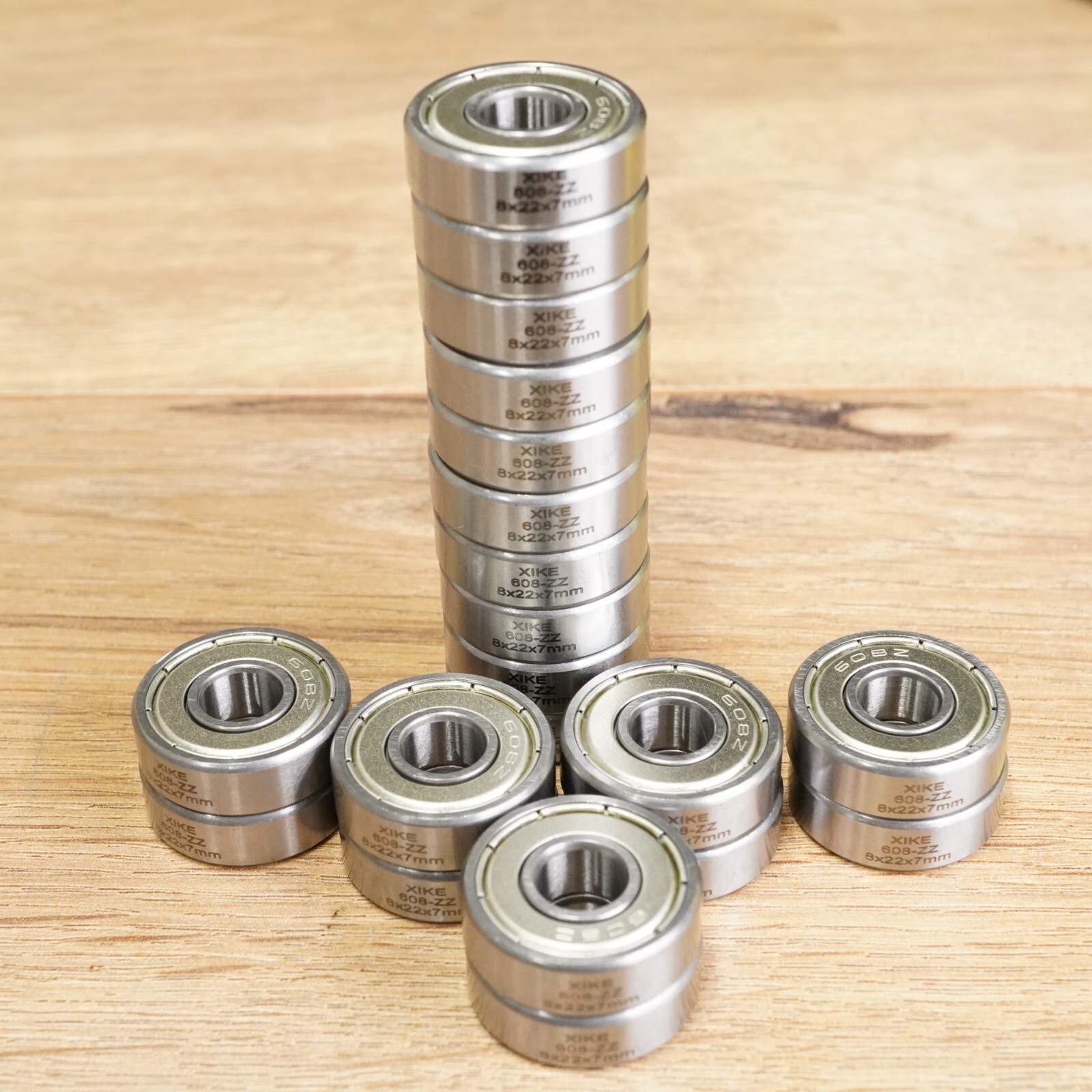 XiKe 20 Pcs 608ZZ Double Metal Seal Bearings 8x22x7mm Pre-Lubricated NEW!! USA