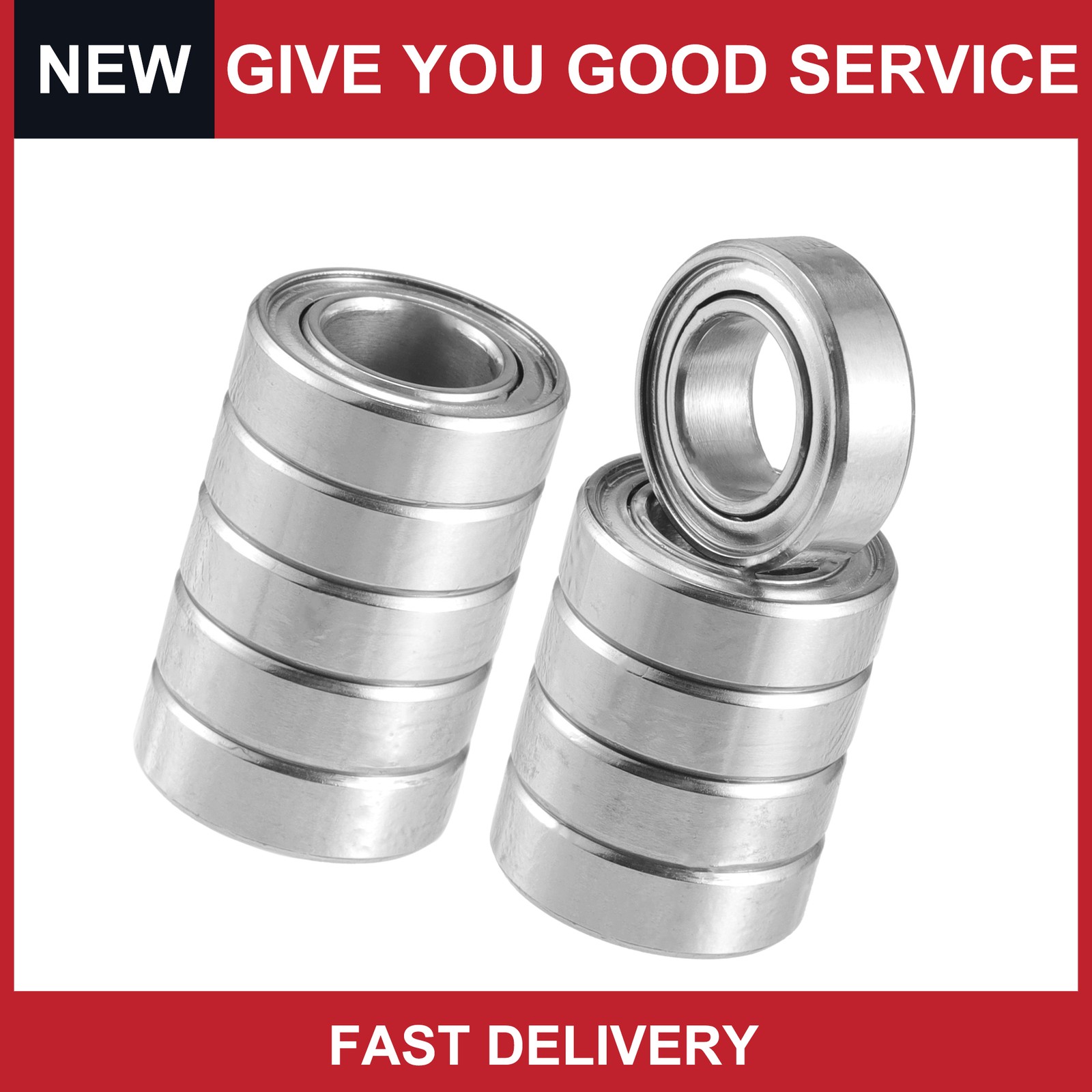 10 Pcs 7x13x4mm Double Metal Shield MR137ZZ Car Deep Groove Ball Bearings New