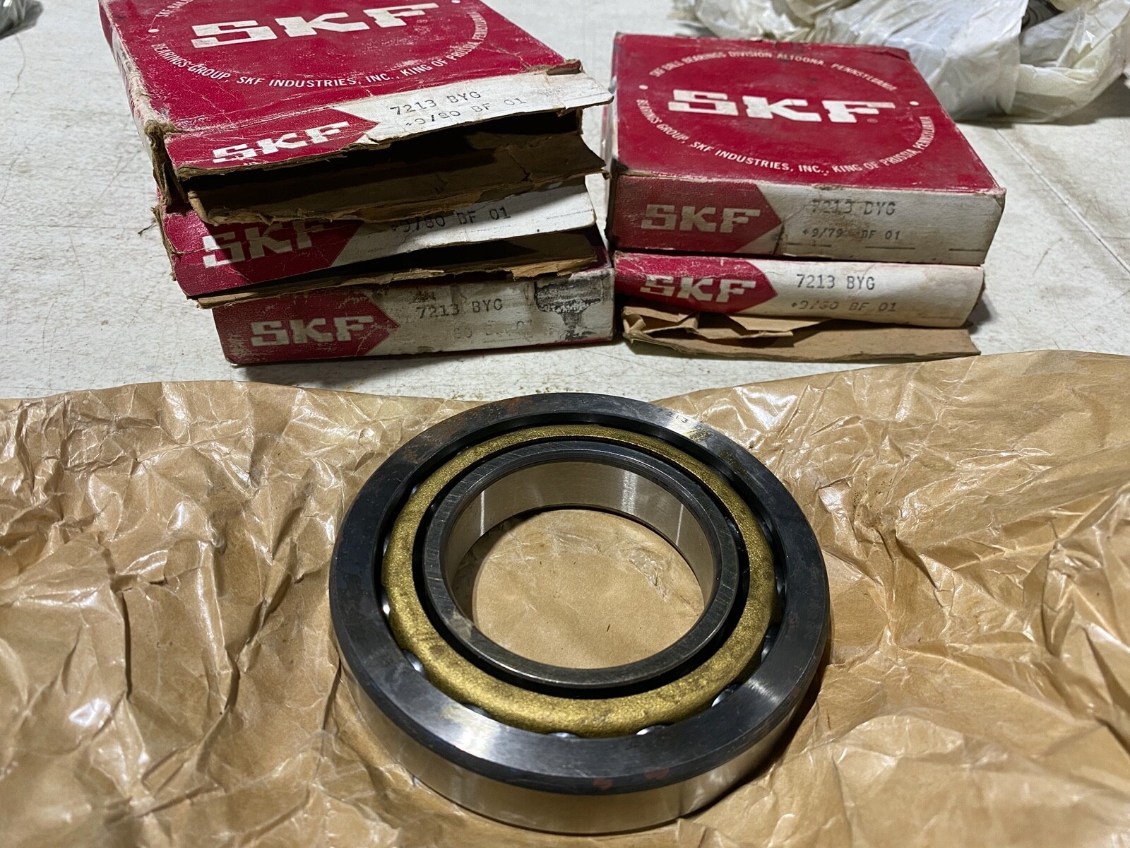 One (1) SKF 7213 BYC or BYG? Bearing, New Old Stock