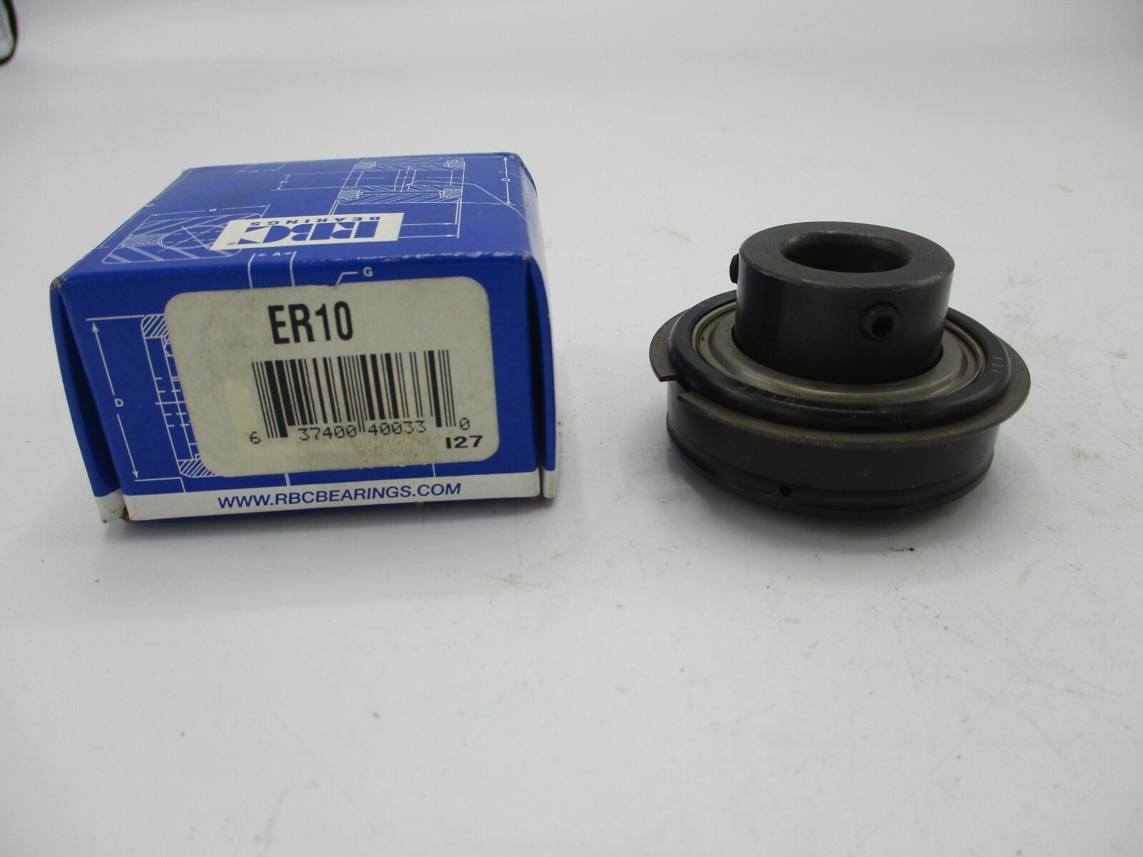 NEW NICE/RBC ER10 BALL BEARING INSERT W/SNAP RING&COLLAR 5/8″ BORE