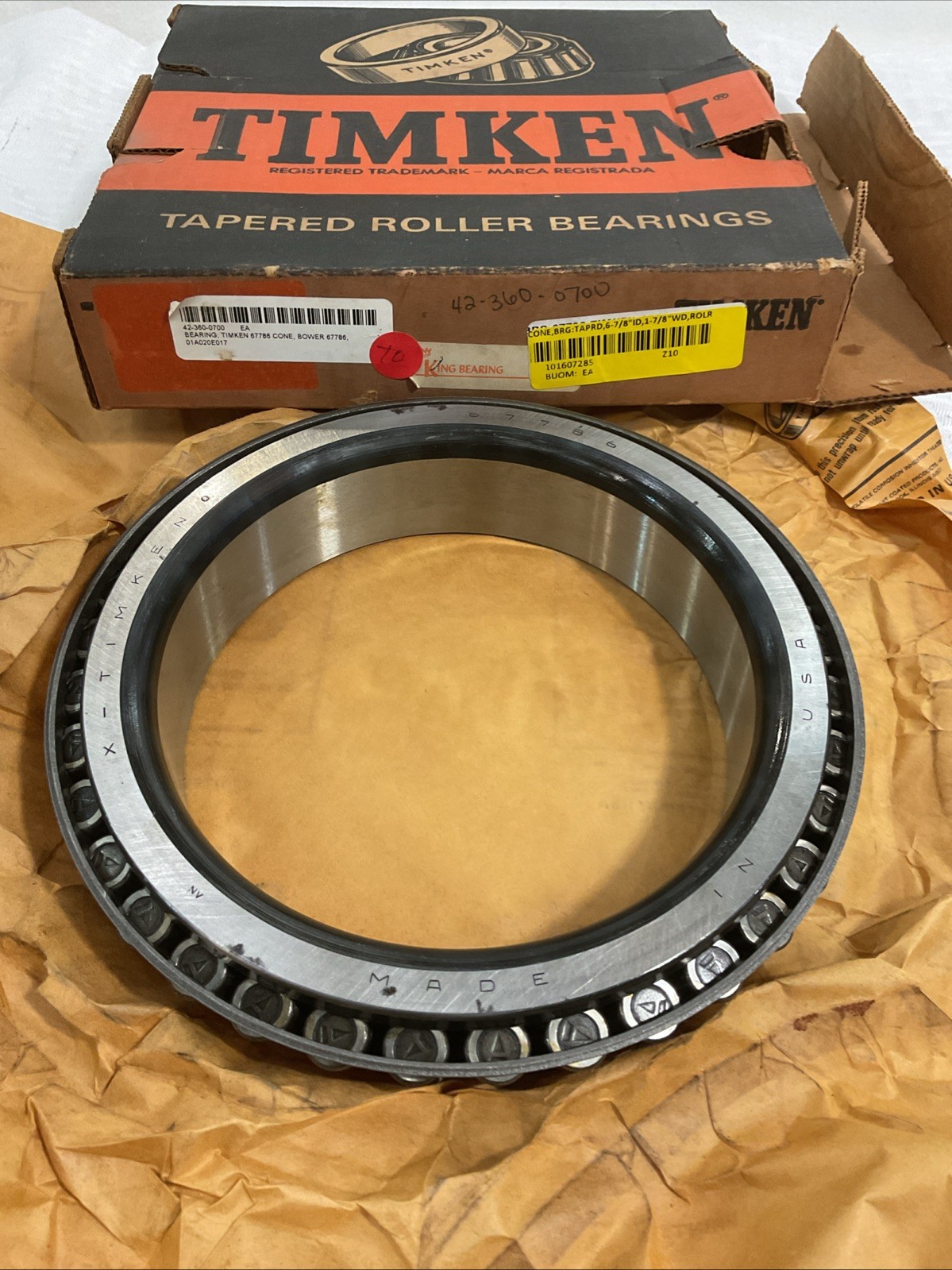 TIMKEN 67786 Cone Bearing