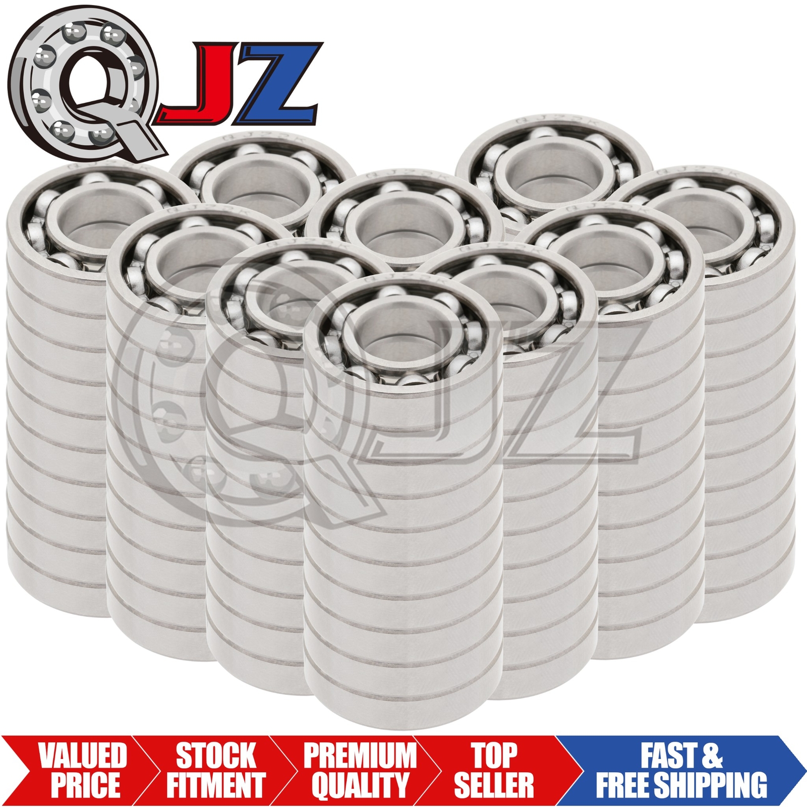 [100-Pack] R8-OPEN Radial/Deep Groove Ball Bearing 1/2 in x 1-1/8 in x 1/4 in