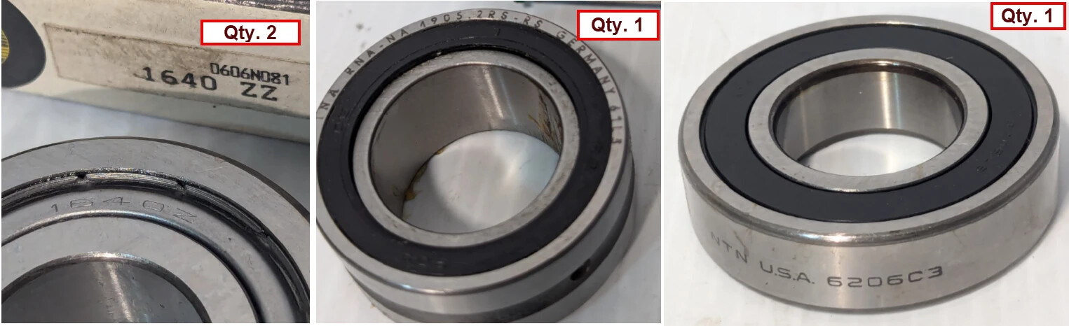 Lot of 4 Bearings – Various Sizes and Manufacturers, See Description -Free Ship