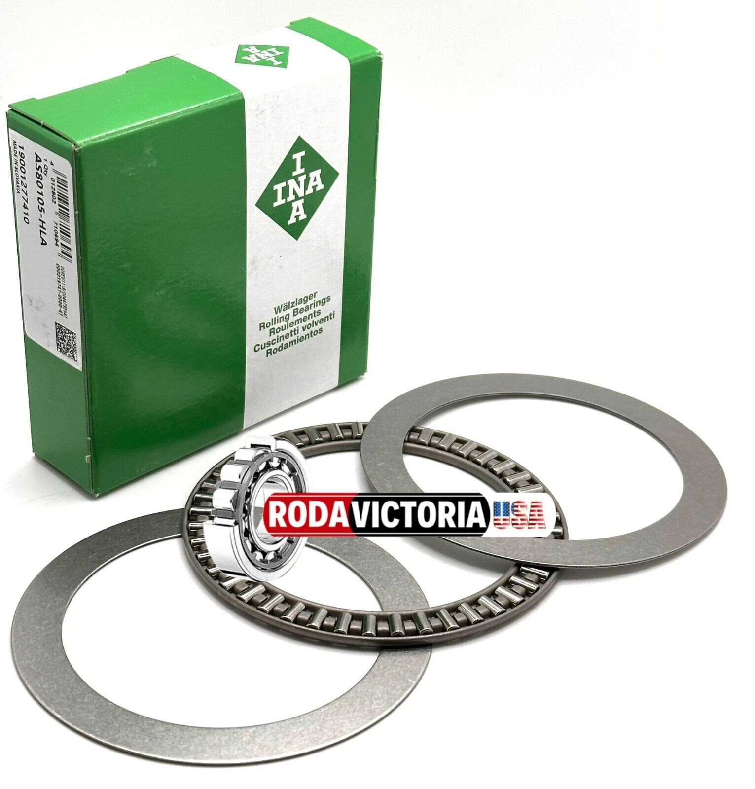 INA AXK80105 + AS80105 Needle Roller Thrust Bearing and Washers 80x105x6mm