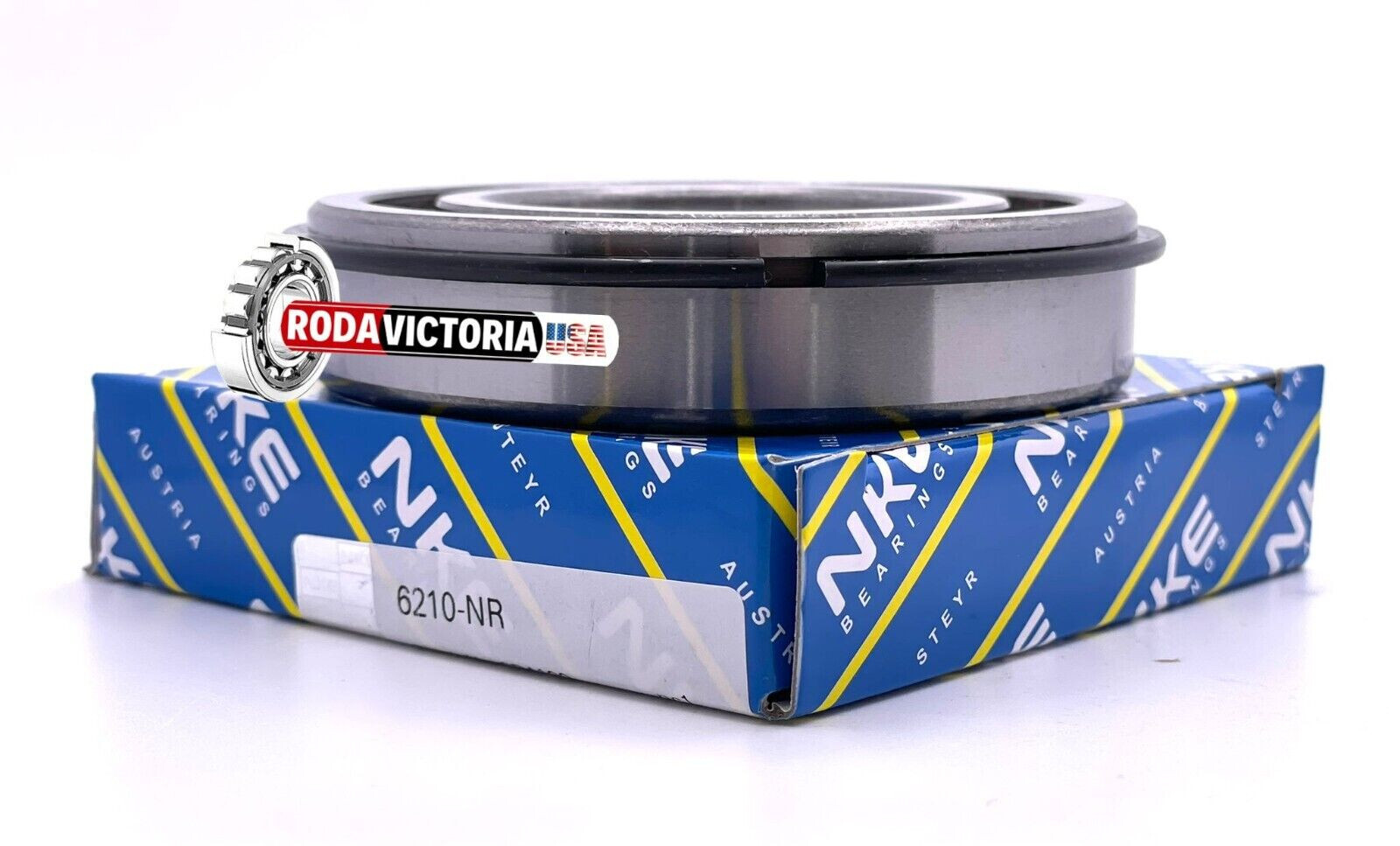 NKE 6210 NR/C3 DEEP GROOVE BALL BEARING, OPEN TYPE+SANP RING 50x90x20mm