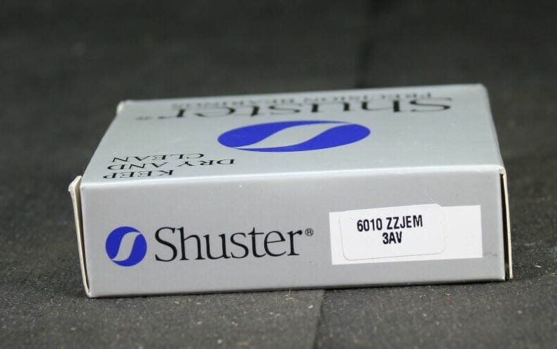 One (1) Shuster 6010 ZZJEM 3AV Deep Groove Bearing 50MM ID NEW