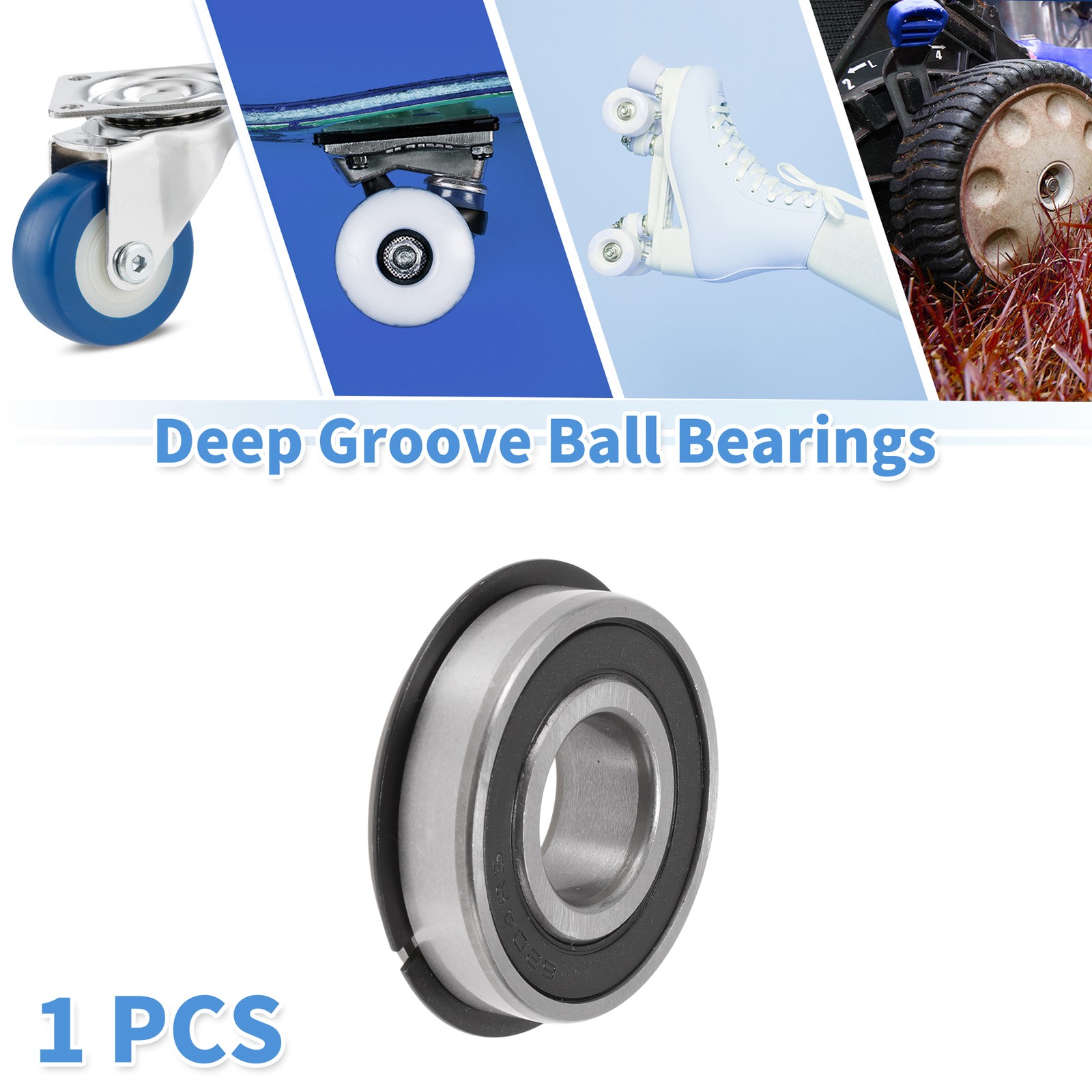 6204NR2RS Deep Groove Ball Bearings 20x47x14mm Scooter Skateboard Wheel
