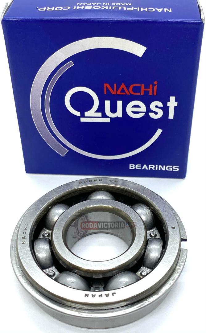 6305 NR C3 NACHI Radial/Deep Groove Ball Bearing – 25mm ID x62mm OD x17mm W Open