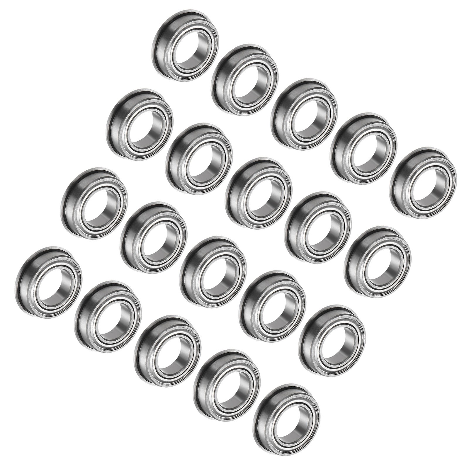 MF148ZZ Flanged Ball Bearing 8x14x4mm ABEC1 Double-sided Metal Shield, 20Pcs