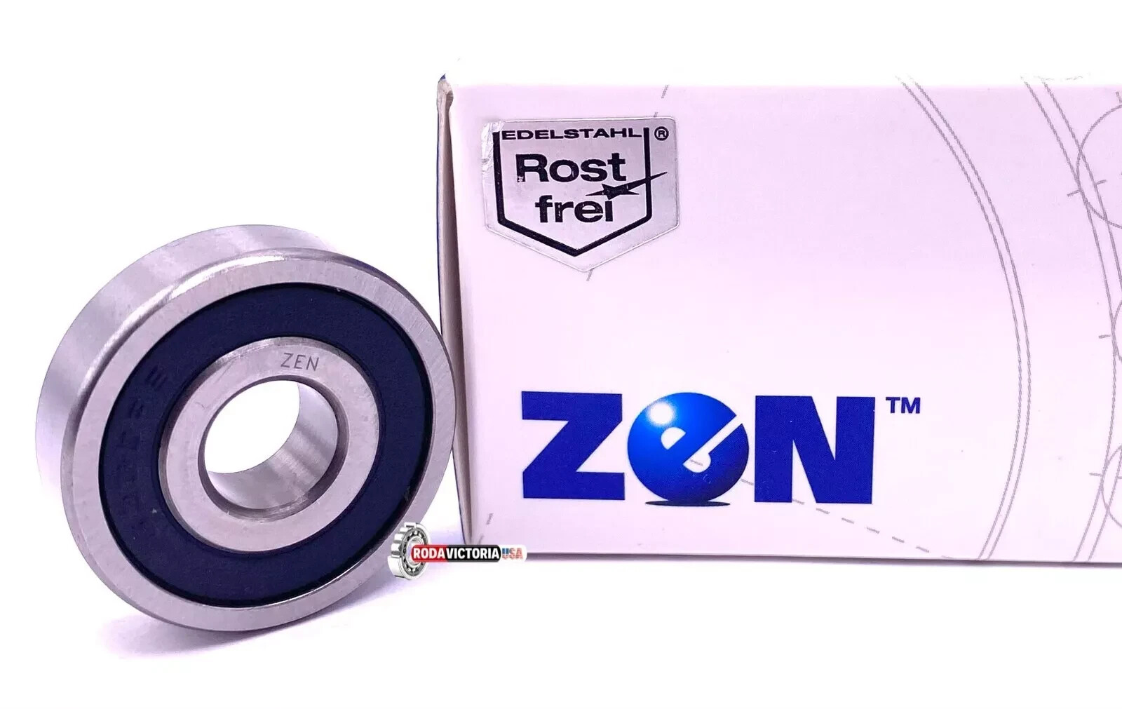 ZEN 6200 2RS C3 Deep Groove Ball Bearing, Rubber Sealed 10x30x9 mm