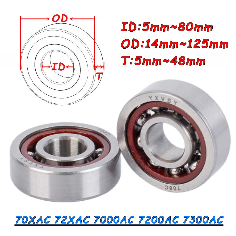 Single Row Angular Contact Ball Bearing 7000AC 7200AC 7300AC 70XAC 72XAC