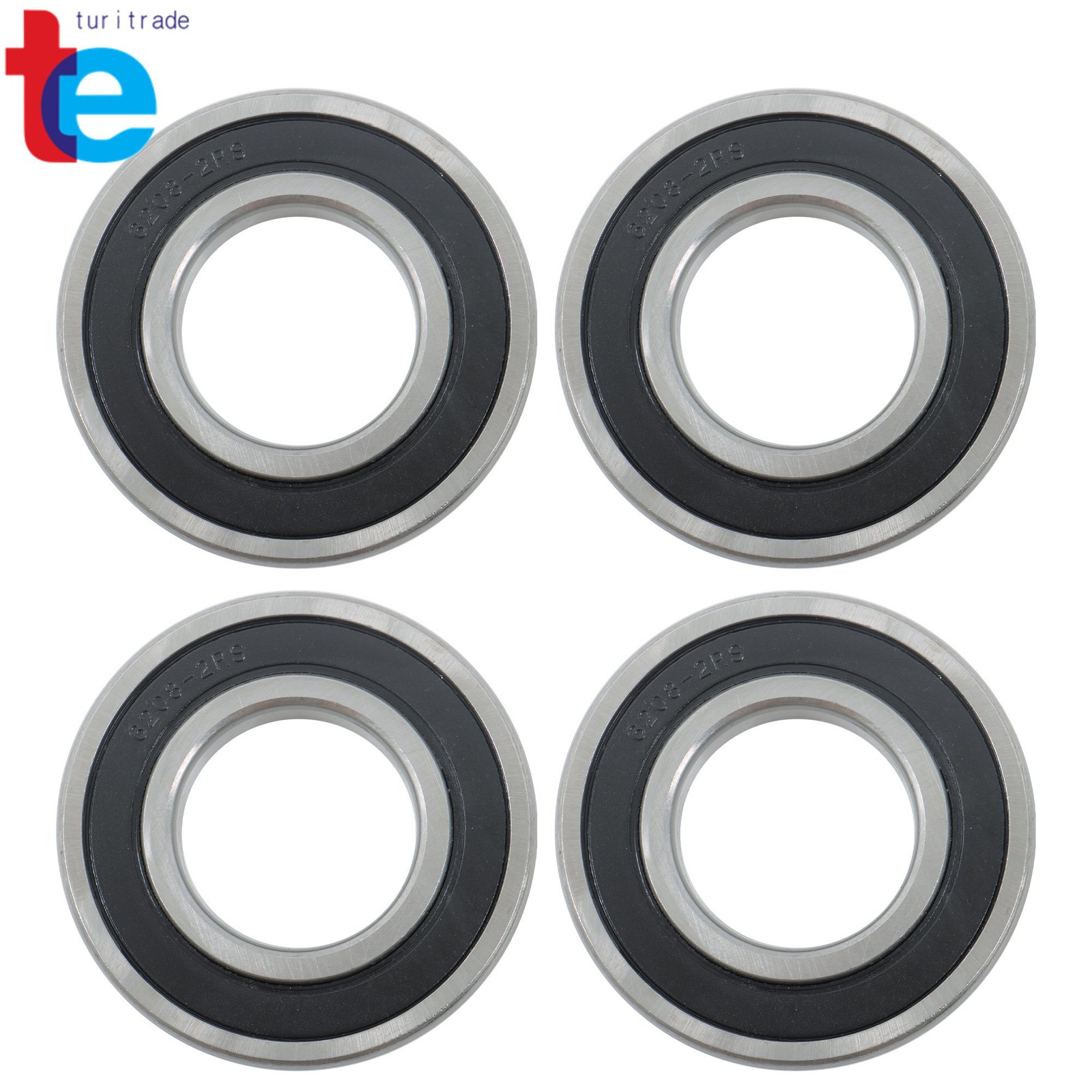 4pcs 6208-2RS Sealed Ball Bearings 40*80*18mm Double Sealed