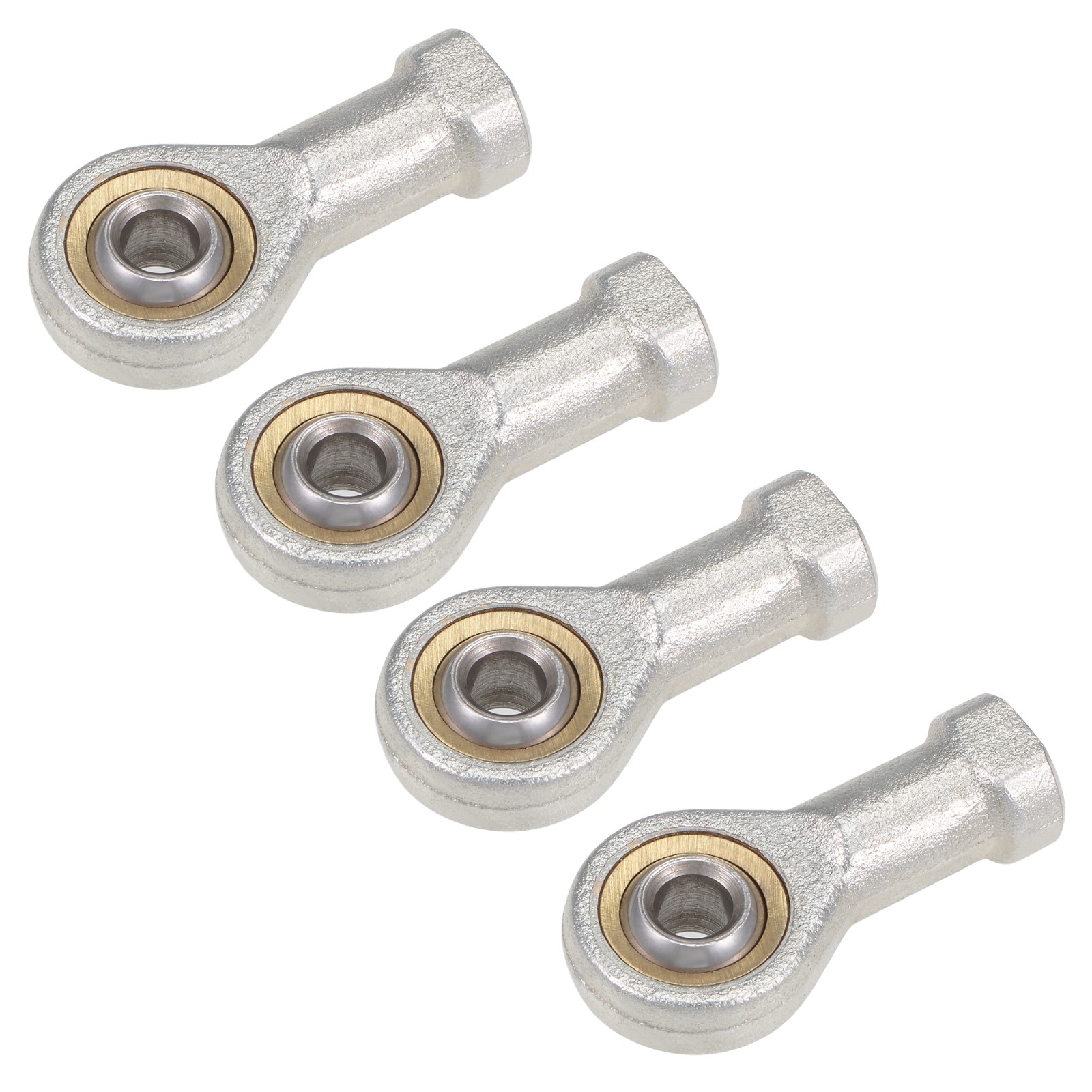 Rod End Bearing (6mm Inside Dia) 4pcs, Carbon Steel M6x1.0 Female Left Hand