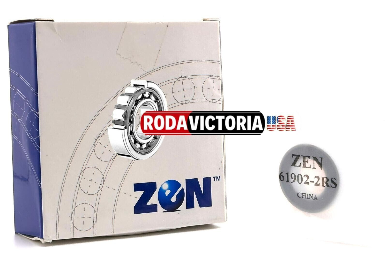 ZEN 6902 2RS DEEP GROOVE BALL BEARING, RUBBER SEALED 15x28x7mm 61902 2RS