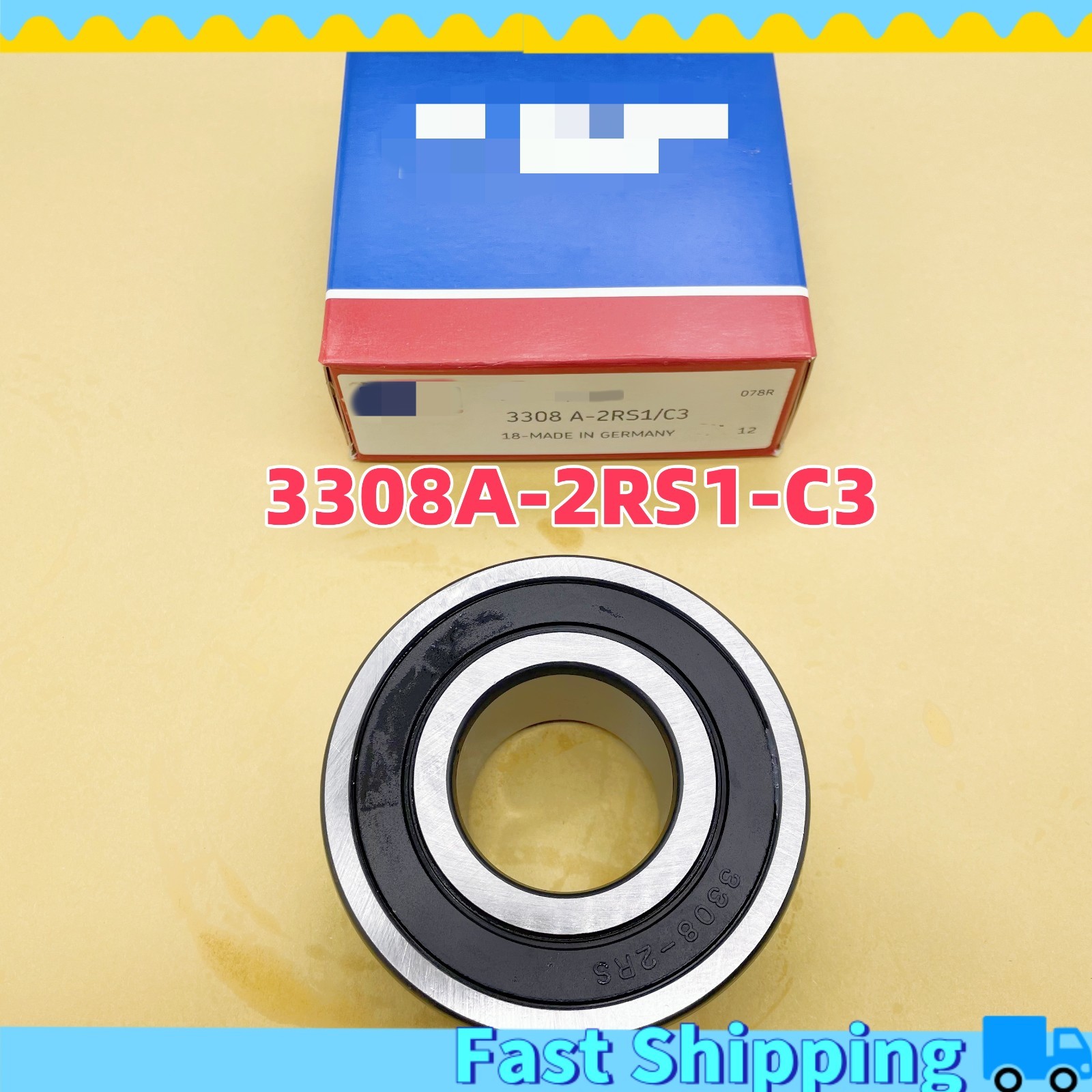 New For SKF 3308A-2RS1-C3 1x Double Row Angular Contact Ball Bearing