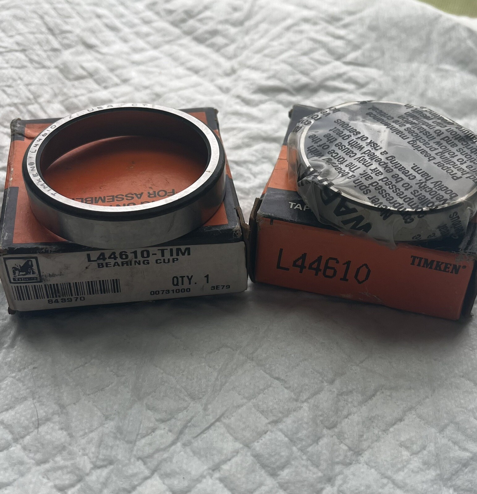 NEW TIMKEN L44610 BEARING CUP L44610-TIM “LOT OF 2”
