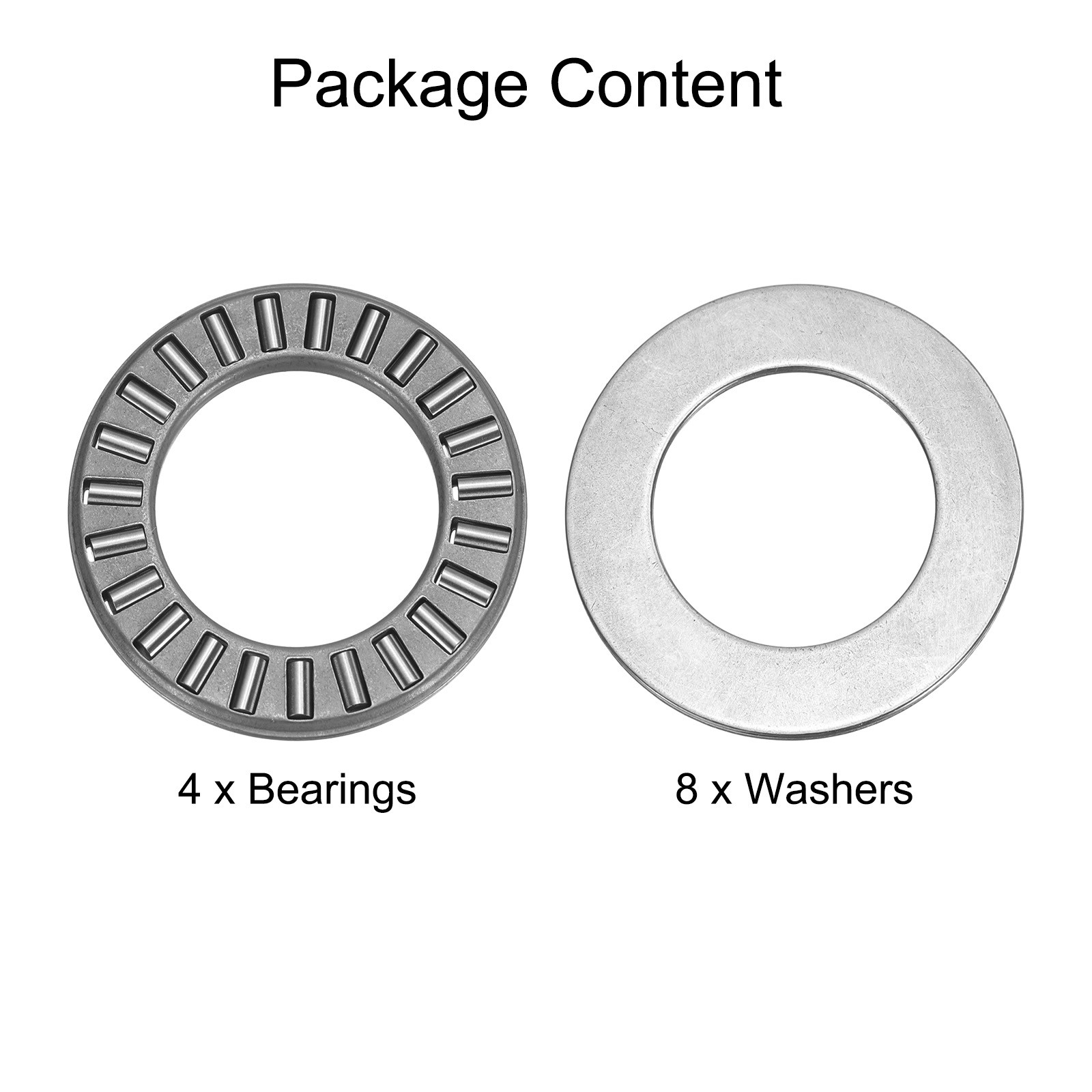 4 Sets NTA1220+2TRA Thrust Needle Roller Bearings 3/4×1-1/4×5/64, P5 (ABEC 5)