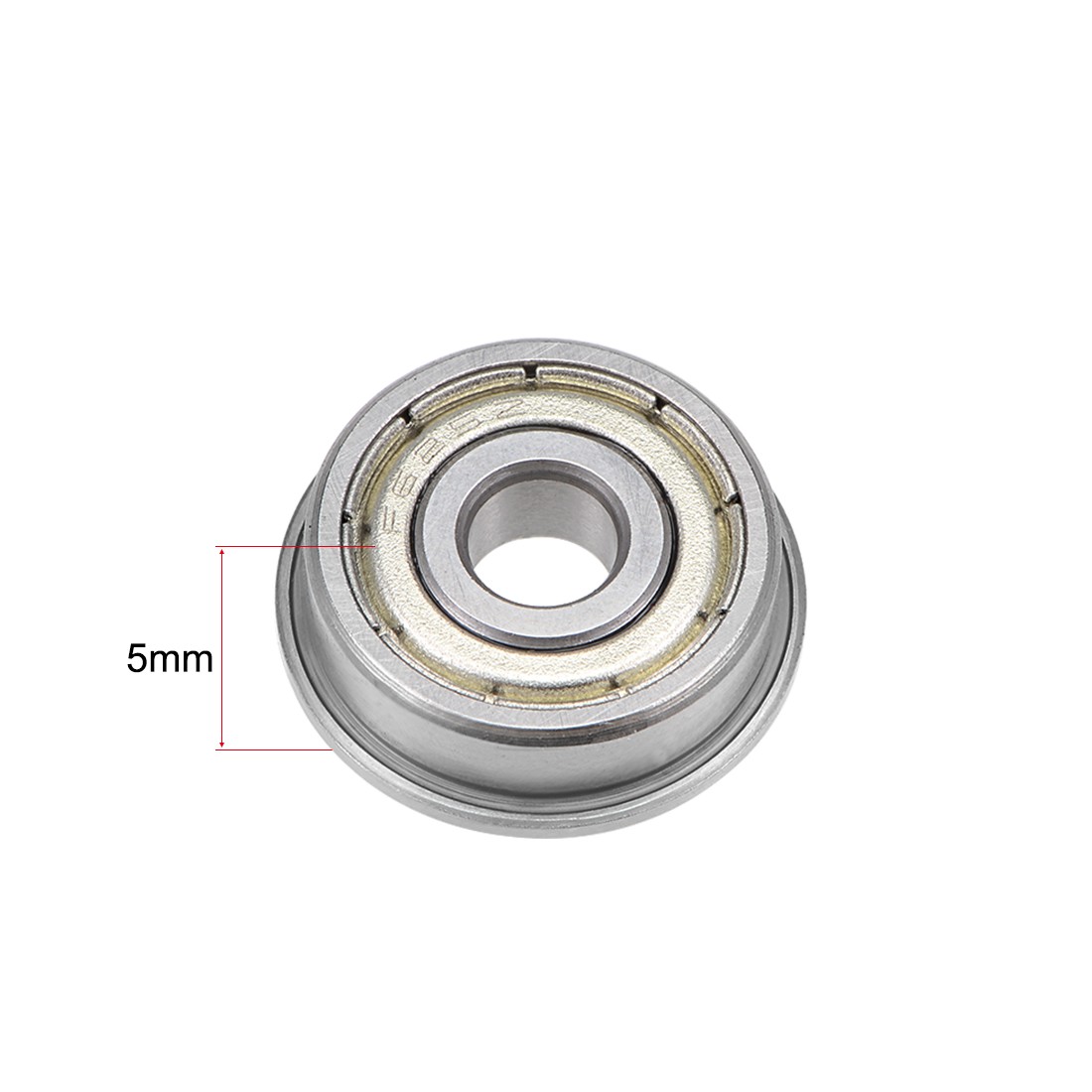 F625ZZ Flange Ball Bearing 5x16x5mm Shielded Chrome Bearings 5pcs