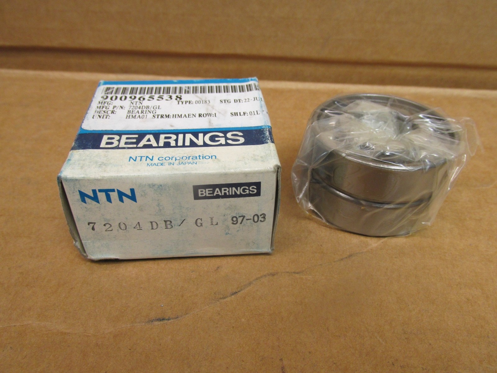 NTN 7204DB Duplex Angular Contact Bearings 20x47x28 mm 7204 DB GL Japan 2pc SET
