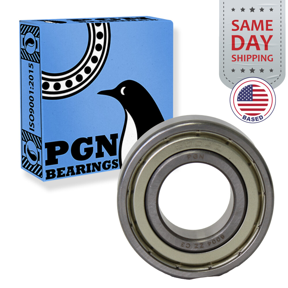 (50) 6004-ZZ Premium Metal Shield Ball Bearing C3 EMQ, 20x42x12, 6004 ZZ 6004z