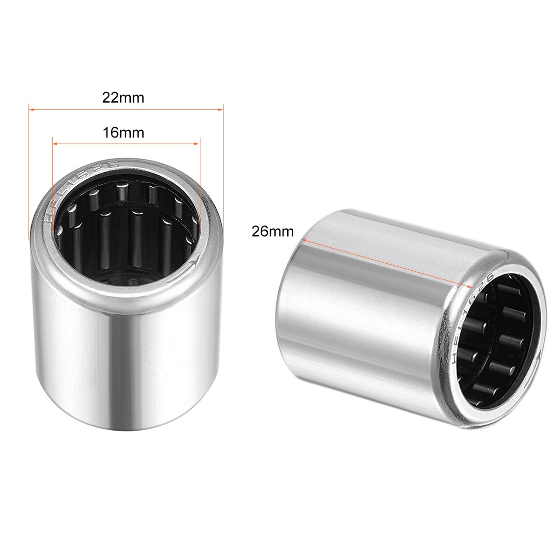 HFL1626 Needle Roller Bearings, One Way Bearing, 16mm Bore 22mm OD 26mm Width