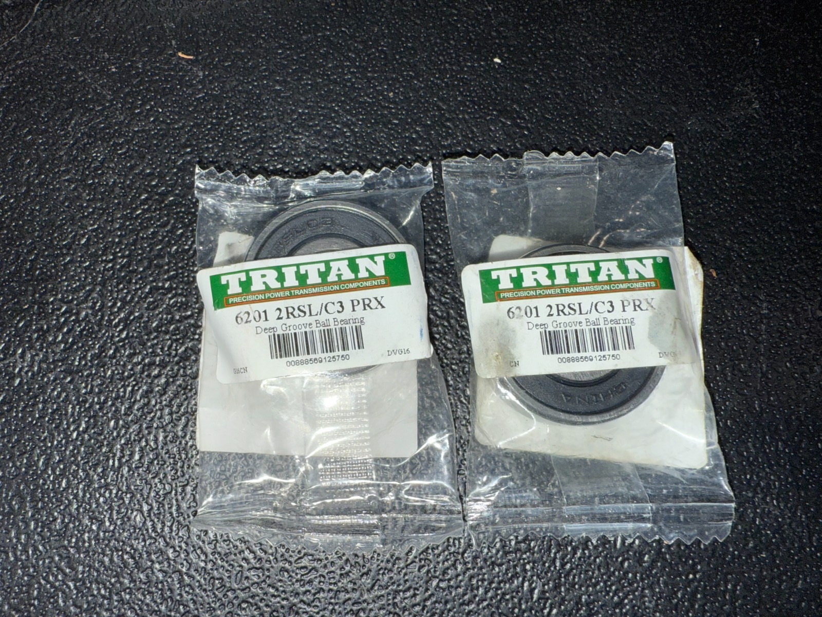 LOTS OF 2 OF THE TRITAN 6201 2RS DEEP GROOVE BEARINGS. FREE SHIPPING USPS.