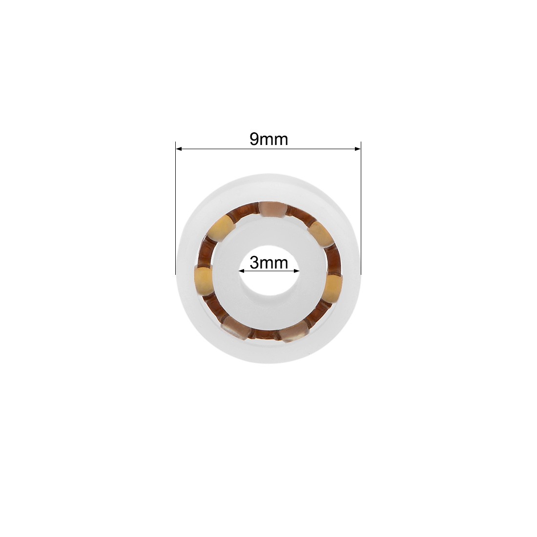 603 POM Plastic Bearings 3x9x3mm Glass Ball Nylon Cage 5pcs