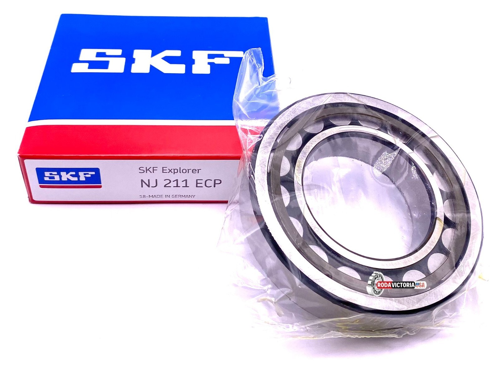 SKF Germany NJ211 ECP Cylindrical Roller Bearing 55x100x21 mm