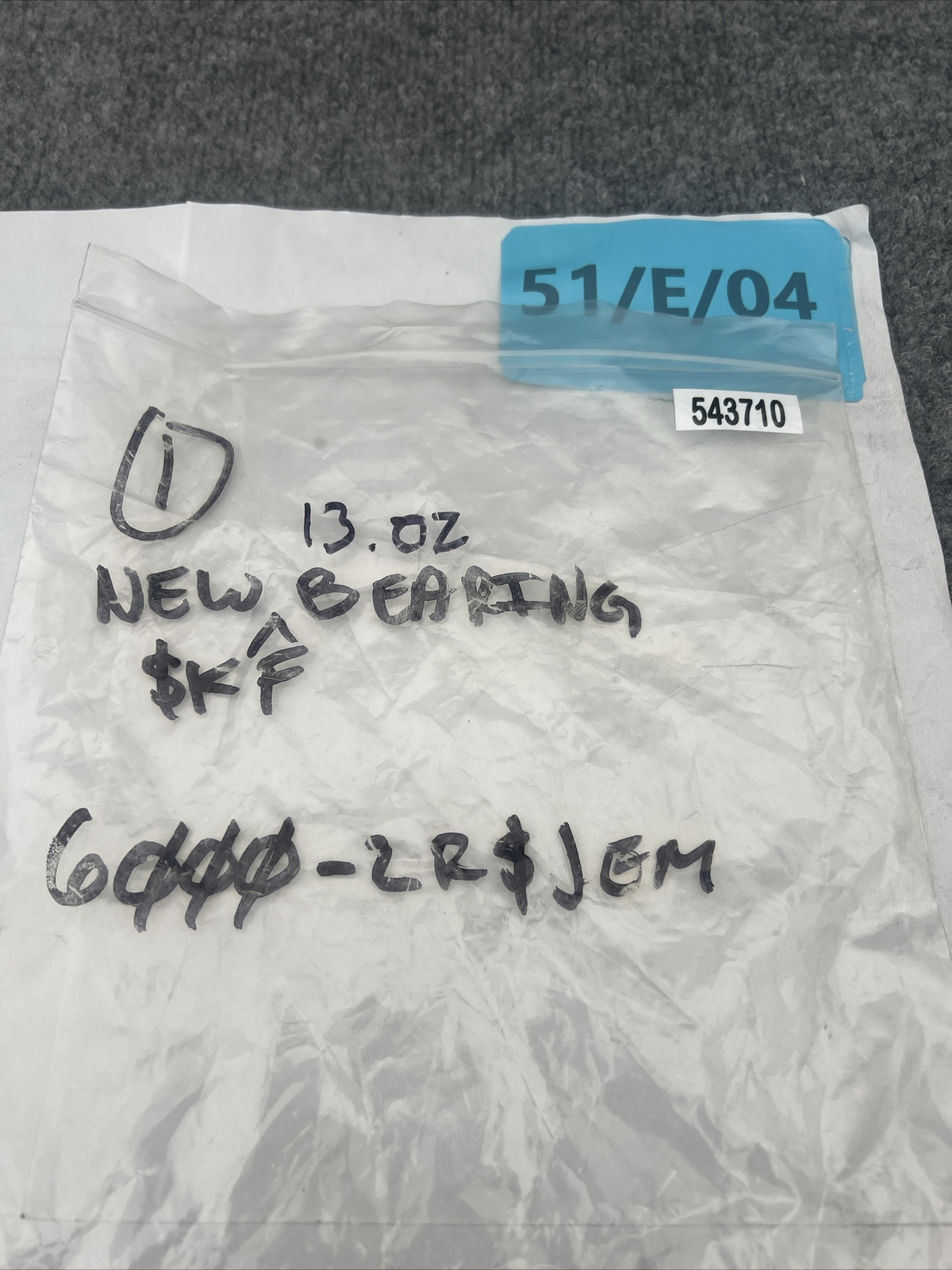 SKF 6000-2RSJEM Deep Groove Ball Bearing New