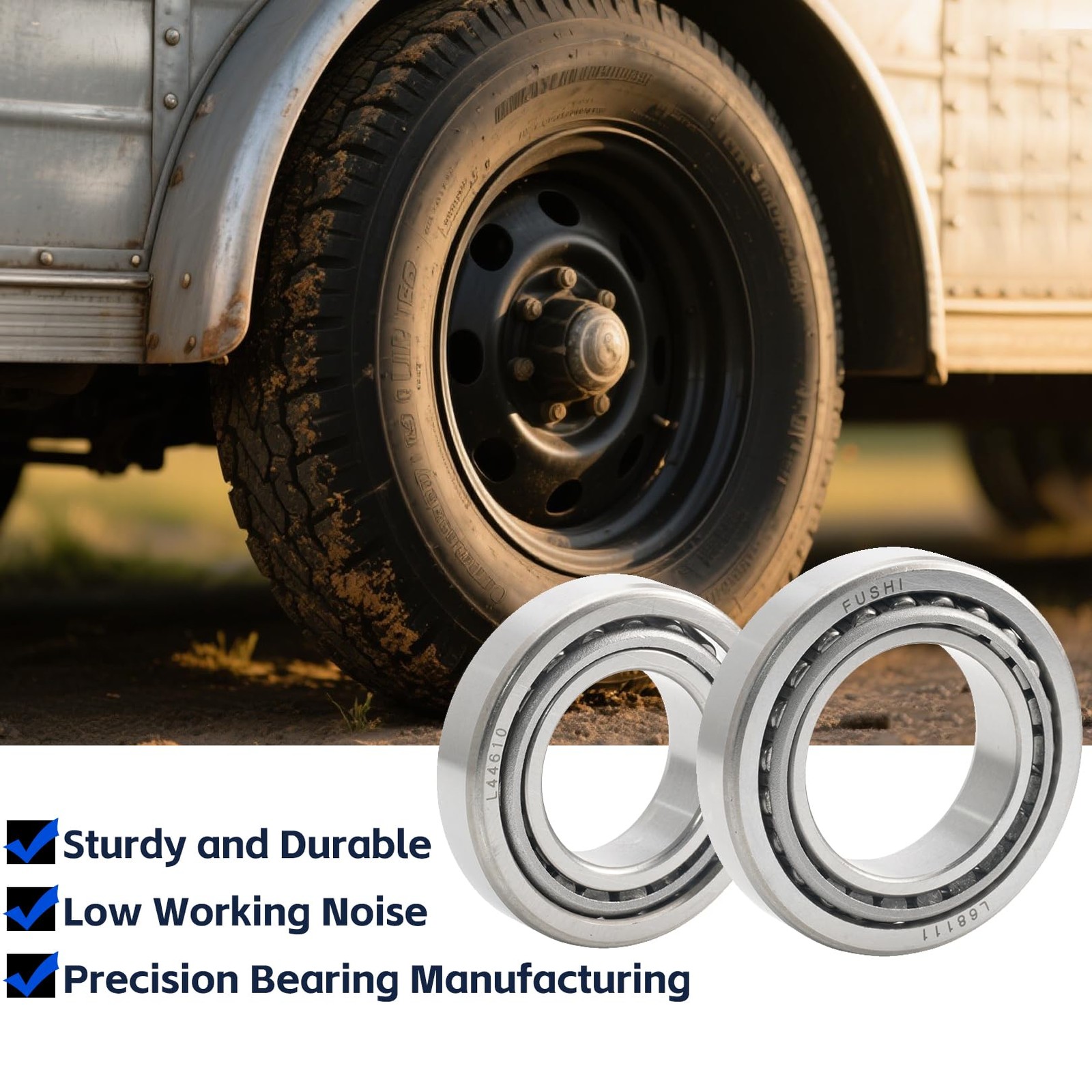 2 Set Fits for 1-3/8” 1-1/16” Axles Trailer Wheel Hub Bearings Kit, L44649/…
