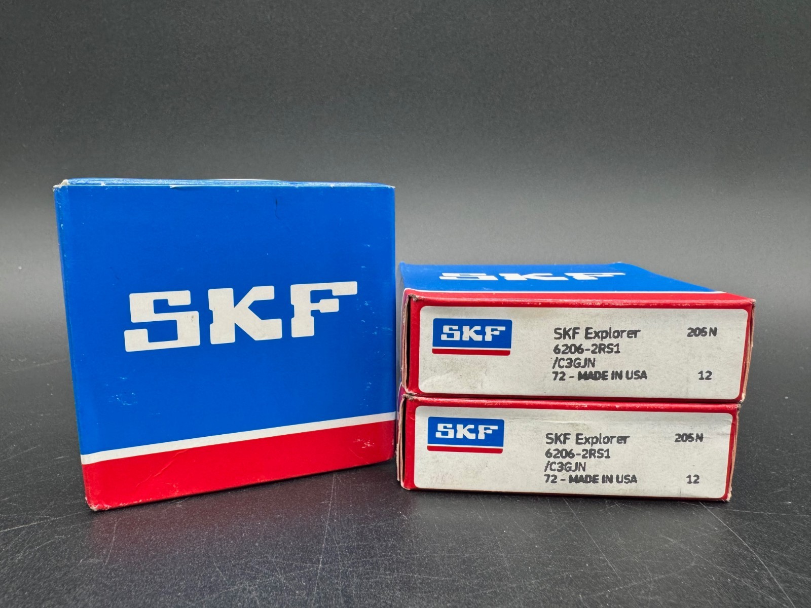 One (1) SKF 6206-2RS1/C3GJN Deep Groove Ball Bearing, 30 mm x 62 mm x 16 mm USA