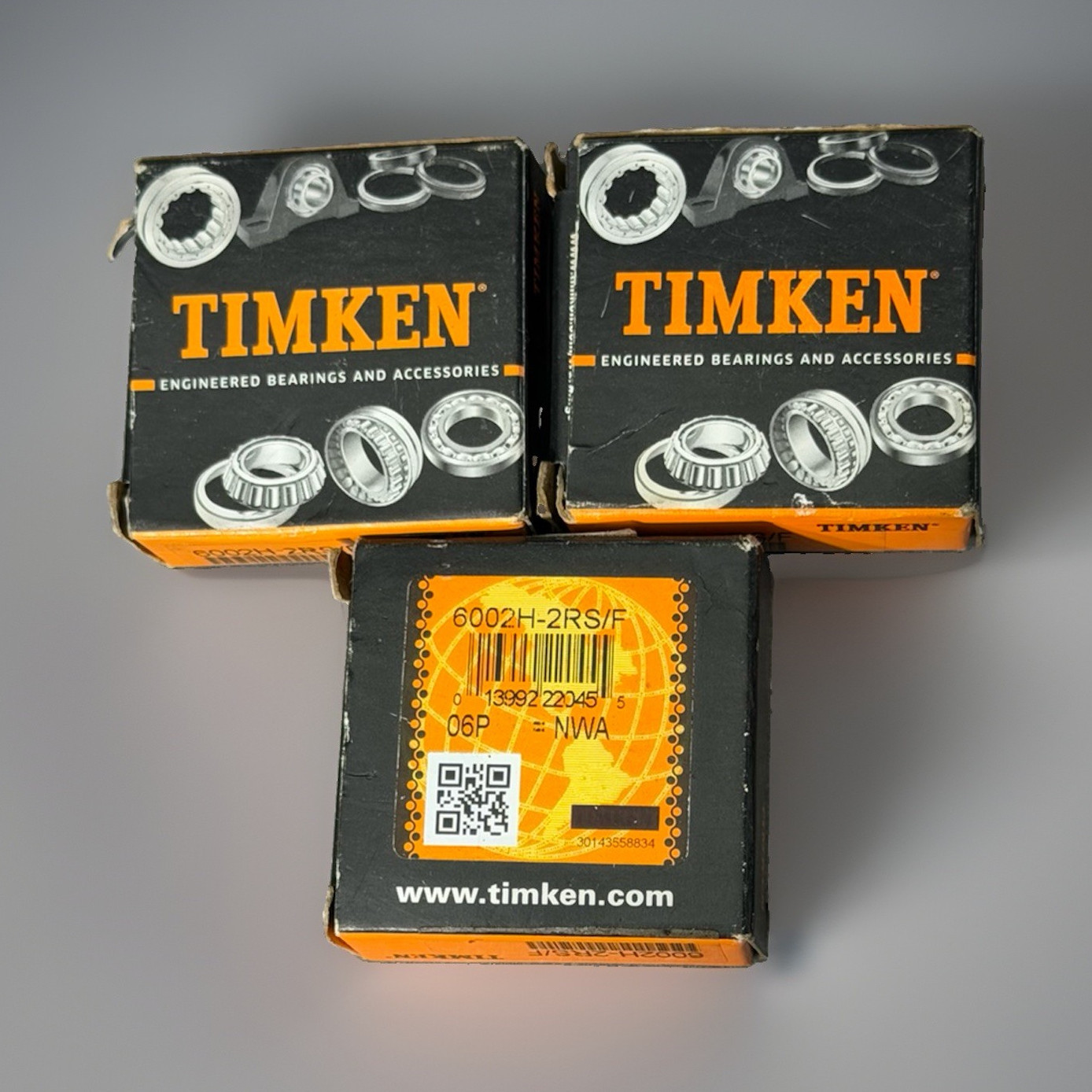 Lot of 3 New Timken 6002H-2RS/F Stainless Steel Ball Bearing 15x32x9mm 6002H