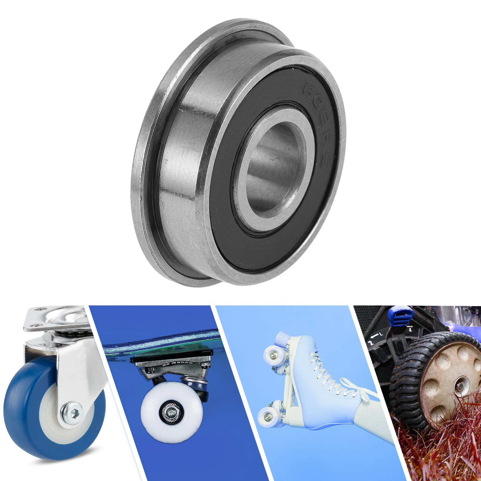 F608-2RS Deep Groove Ball Bearings 8x22x7mm 1 Pc Scooter Skateboard Wheel