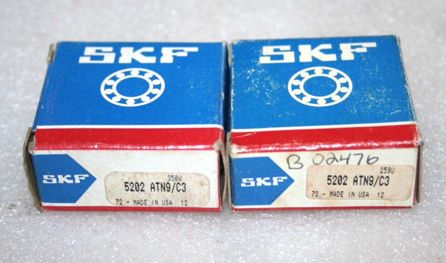 (Lot of 2) SKF 5202 ATN9/C3 Angular Contact Bearings * NEW *