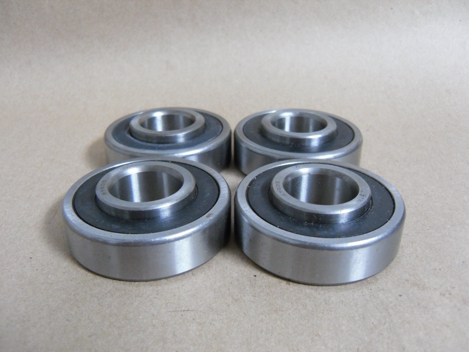 (Qty 4) BALL BEARING W/ EXTENDED INNER RING 25X62X17 MM 20.9 LENGTH THR