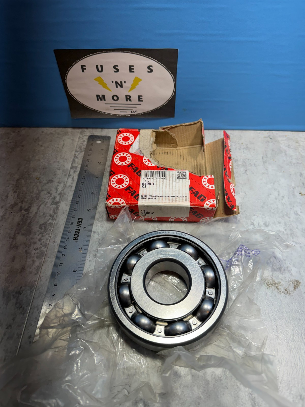 FAG 6408-C C3- RADIAL/DEEP GROOVE BALL BEARING, 40mm X 110mm X 27mm