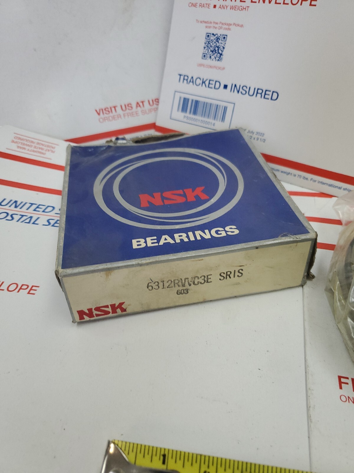 NSK 6312RVVC3E Bearing Rubber Seals 60x130x31 mm 6312 R VV 2RS C3 E 6312RS Japan