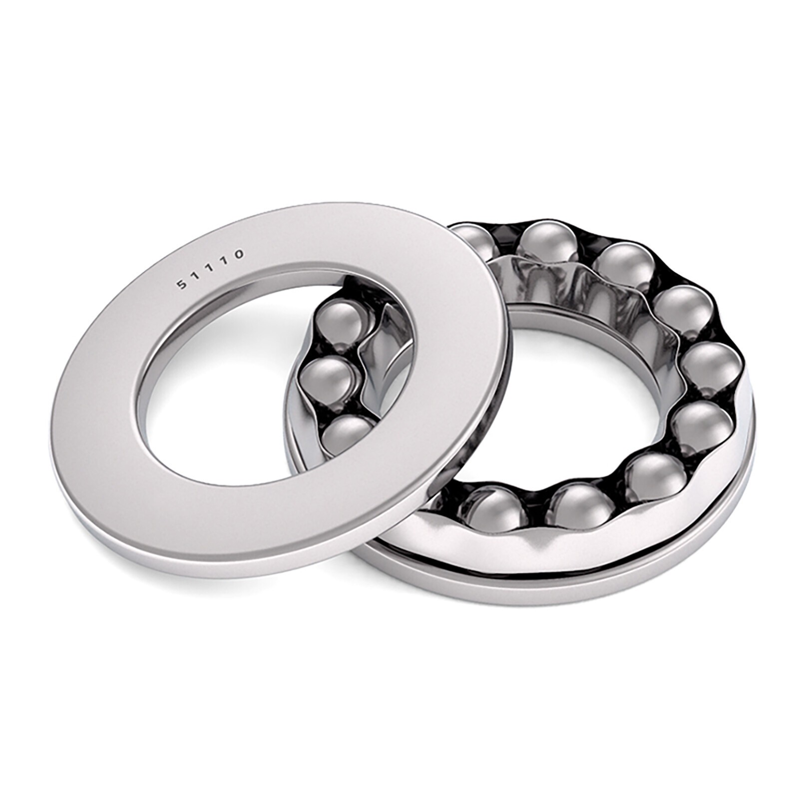 ID 3mm-110mm Thrust Ball Bearing High Precision Flat Thrust Ball Bearings 3 Part