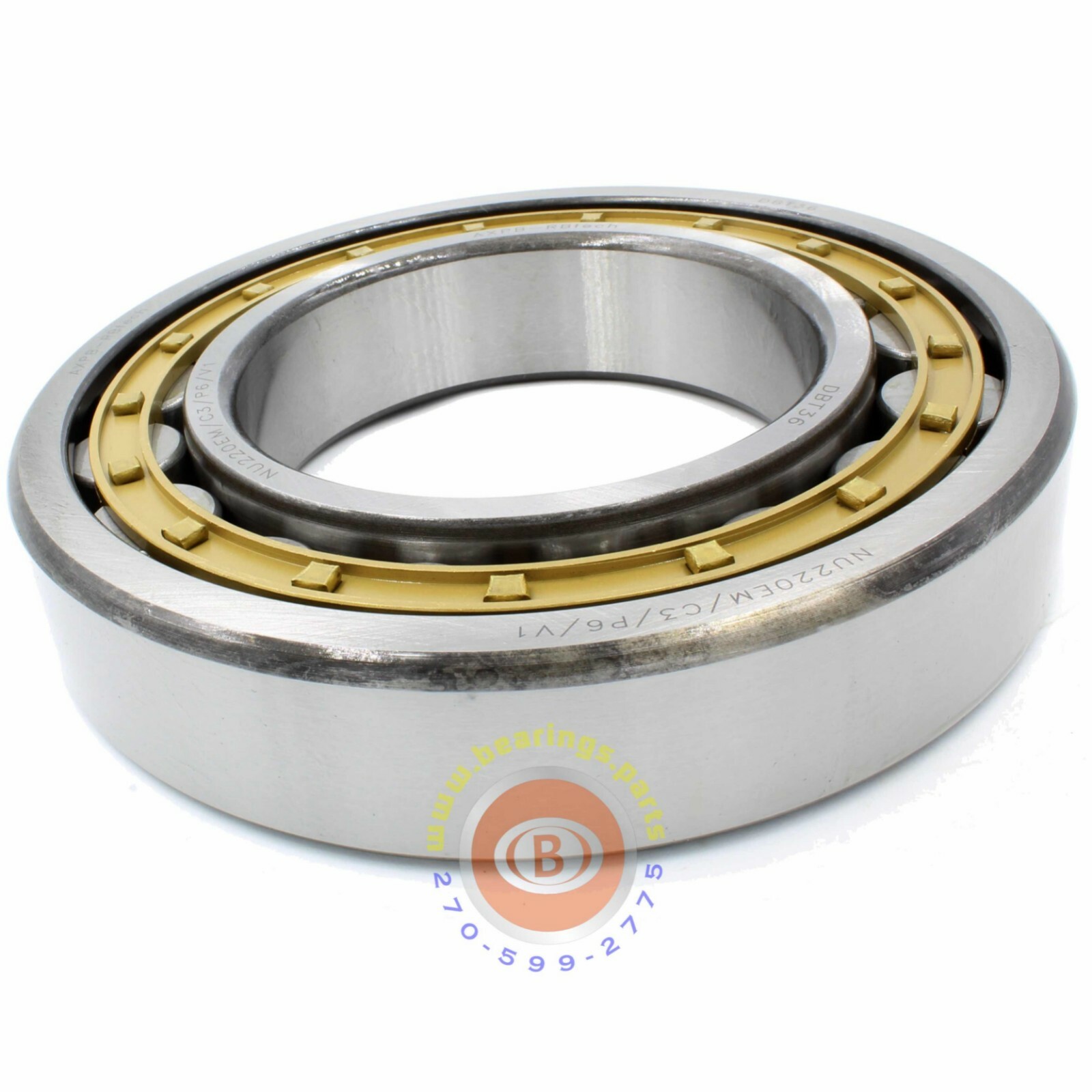 RBI-APXB NU220EM/C3/P6/V1 Cylindrical Roller Bearing 100 x 180 x 34 mm Open