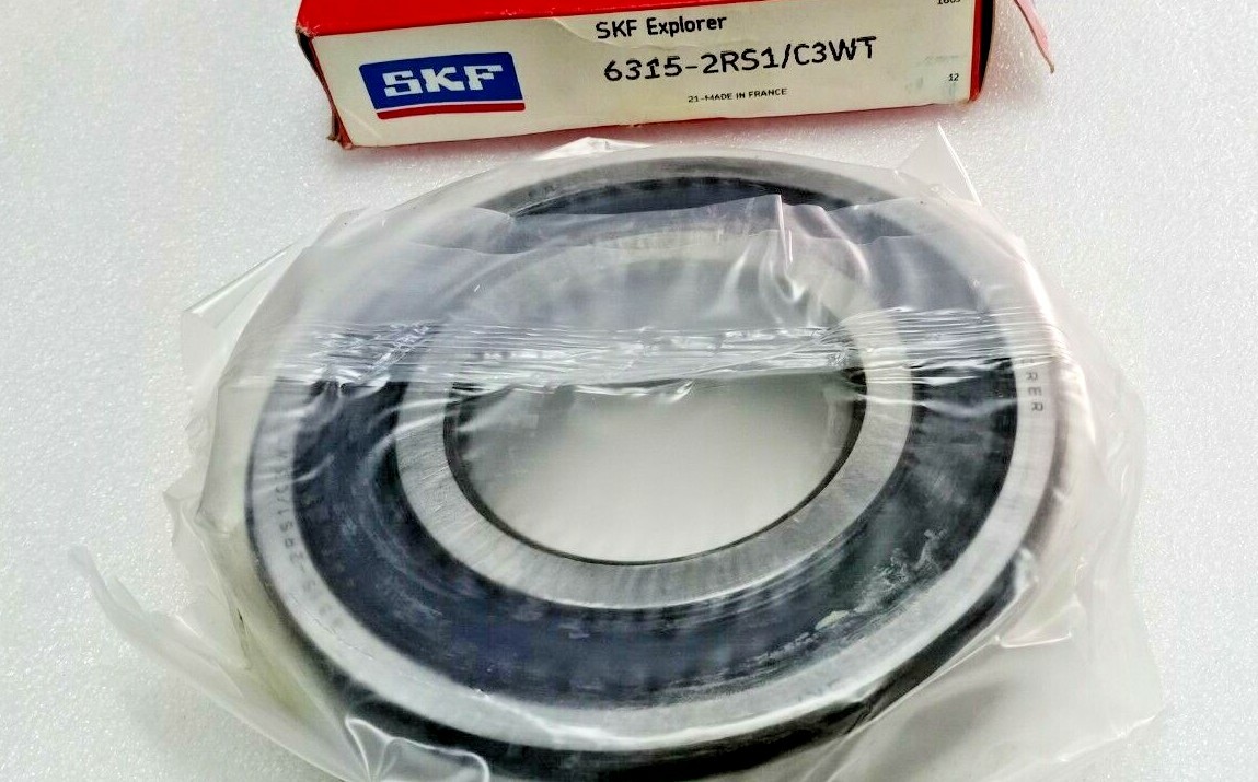 6315-2RS1/C3WT SKF Single Row Deep Groove Rubber Sealed Ball Bearing 75x160x37mm