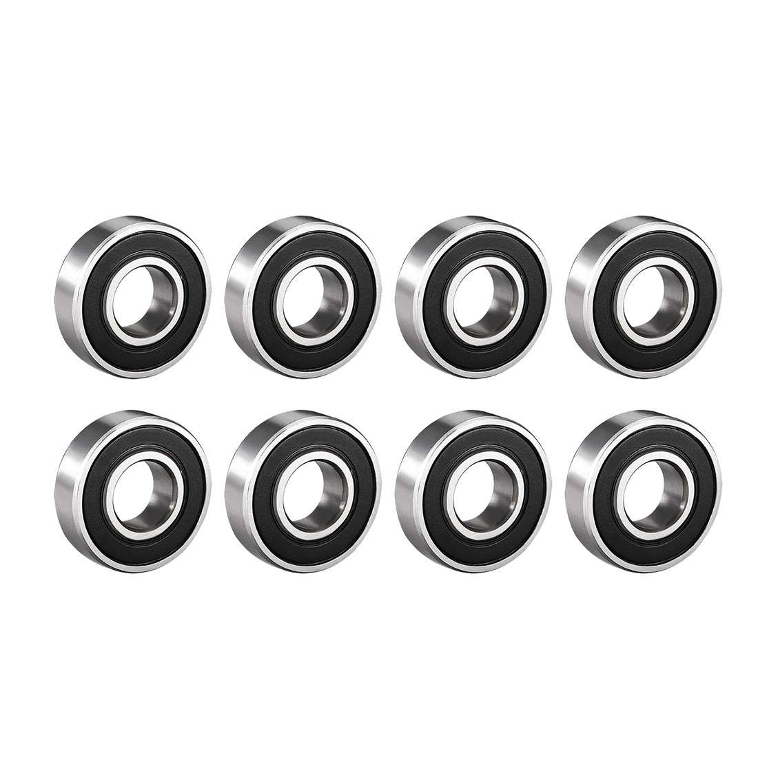 8pcs 6001-2RS 6001RS 12mm X 28mm X 8mm Deep Groove Ball Bearings Rubber Sealed